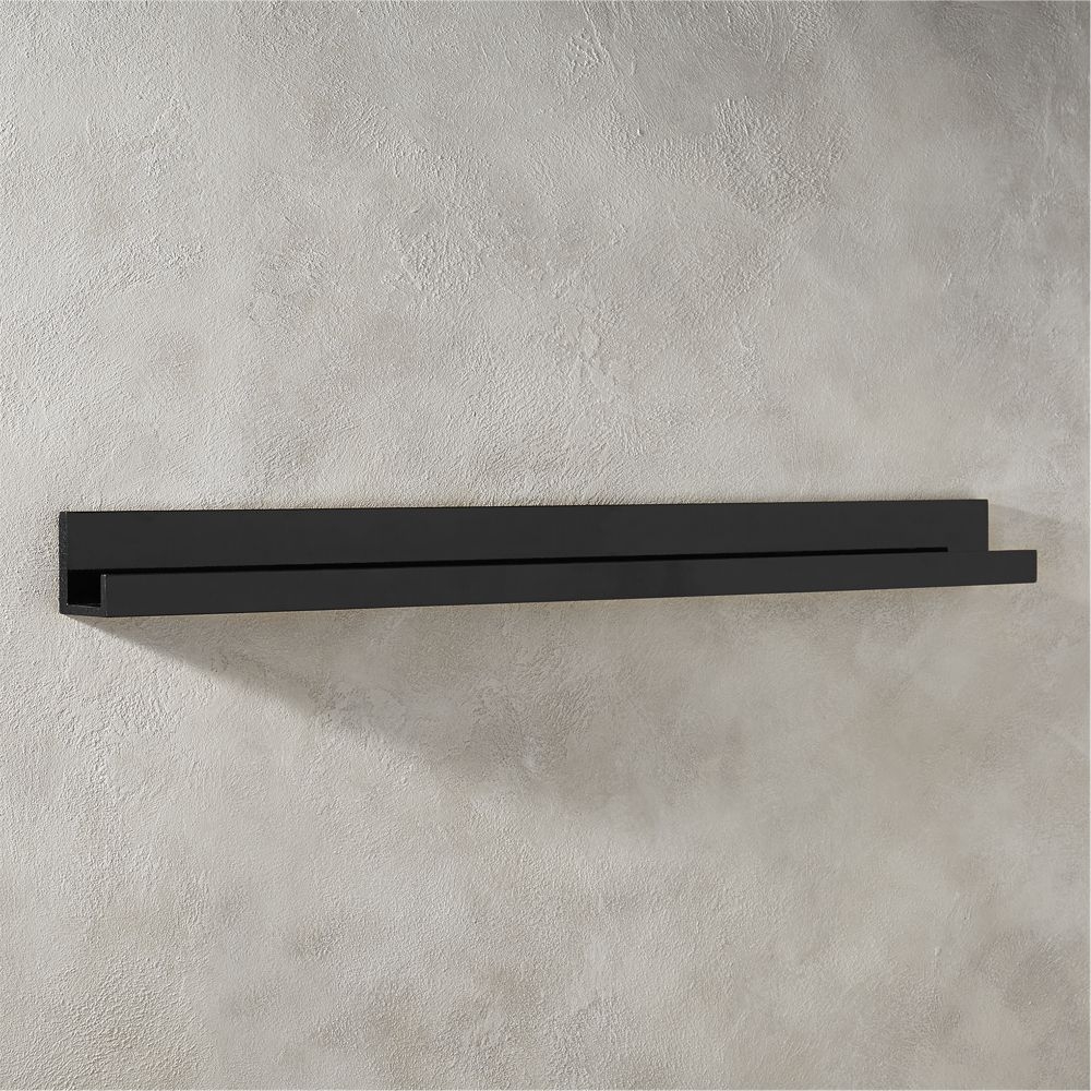 Piano black wall shelf 48" - Image 0