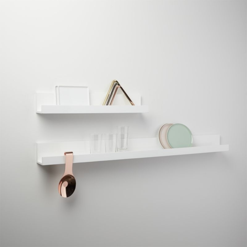 "piano white wall shelf 48""" - Image 0