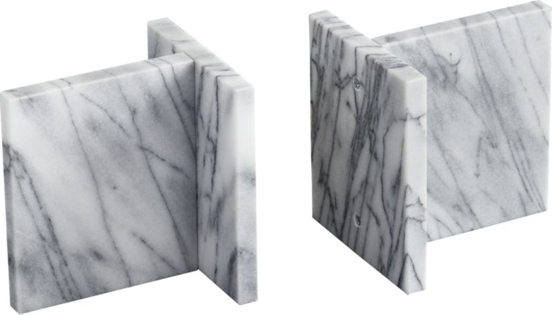set of 2 endiron marble bookends - Image 4