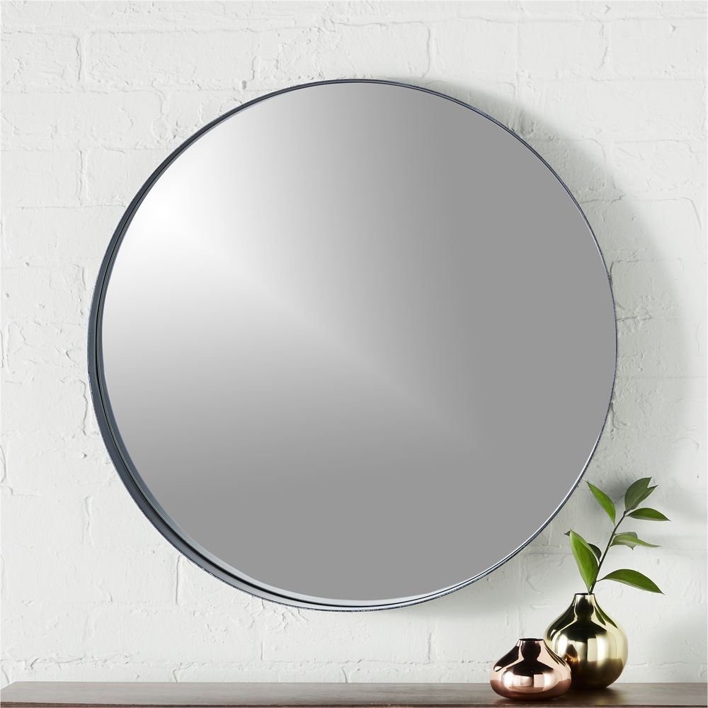 "crescent 24.25"" round wall mirror" - Image 0