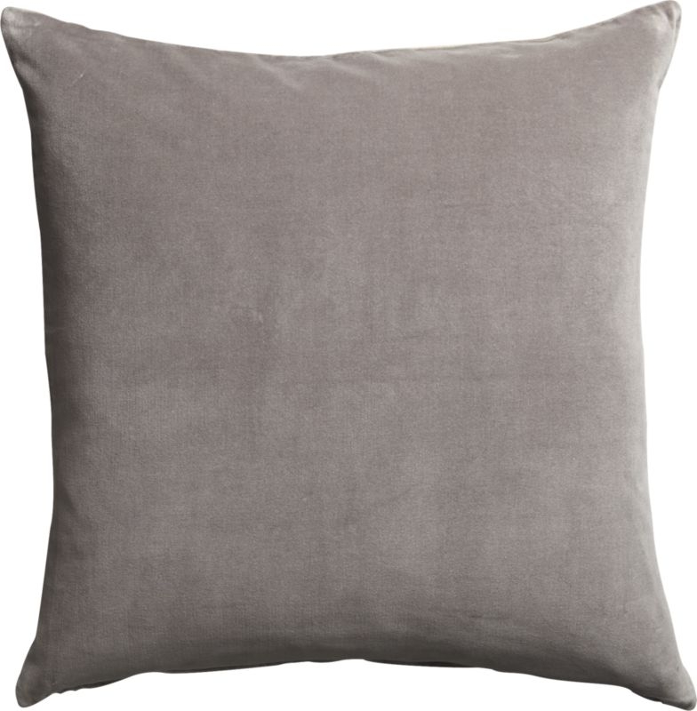 "23"" leisure grey pillow with feather-down insert" - Image 1