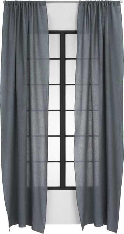 "graphite linen curtain panel 48""x96""" - Image 3