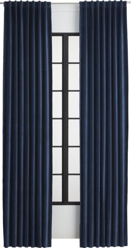 velvet navy curtain panel 48"x96" - Image 3