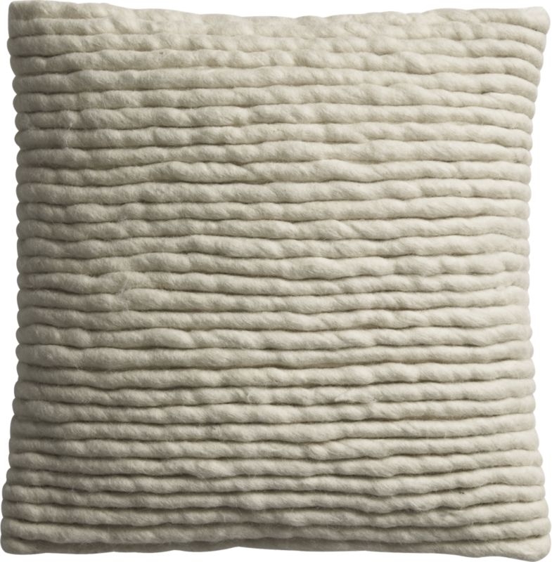 "16"" wool wrap pillow with down-alternative insert" - Image 1
