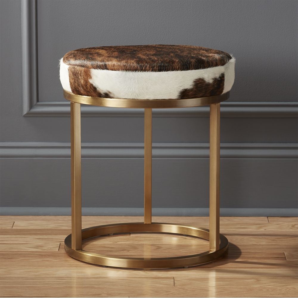 hide brass stool - Image 0