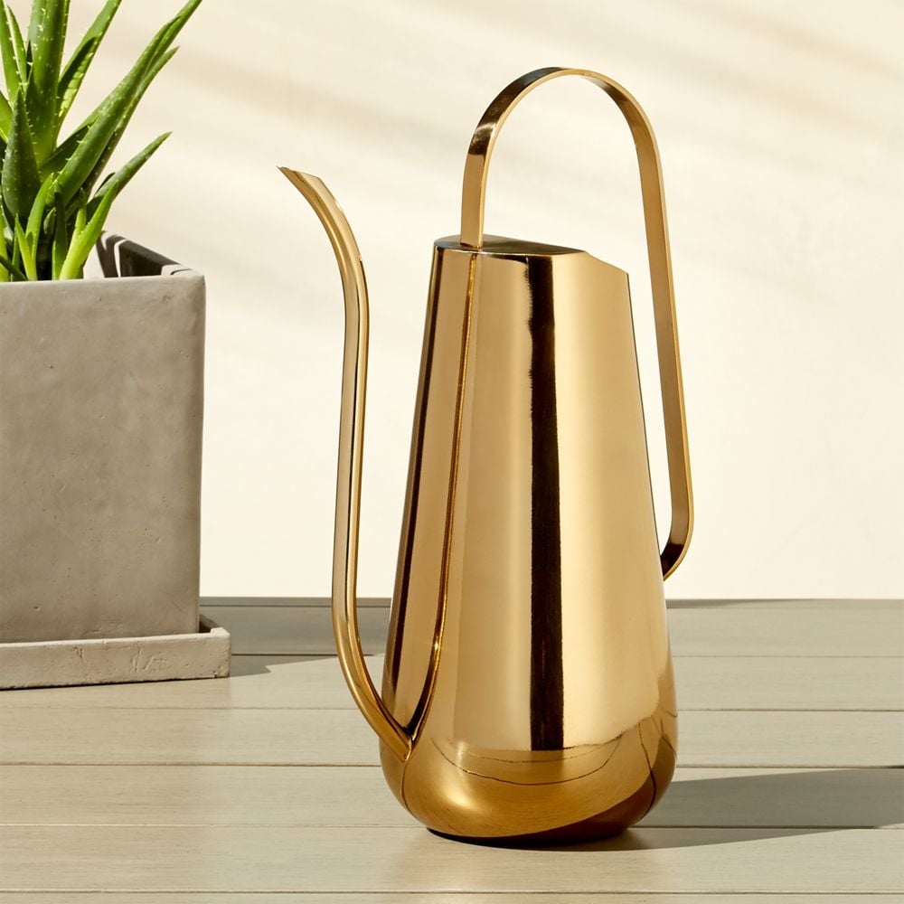 Brass-Plated Watering Can - Image 0