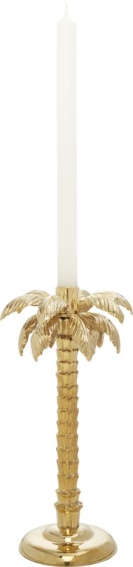 palm tree gold taper candle holder - Image 3
