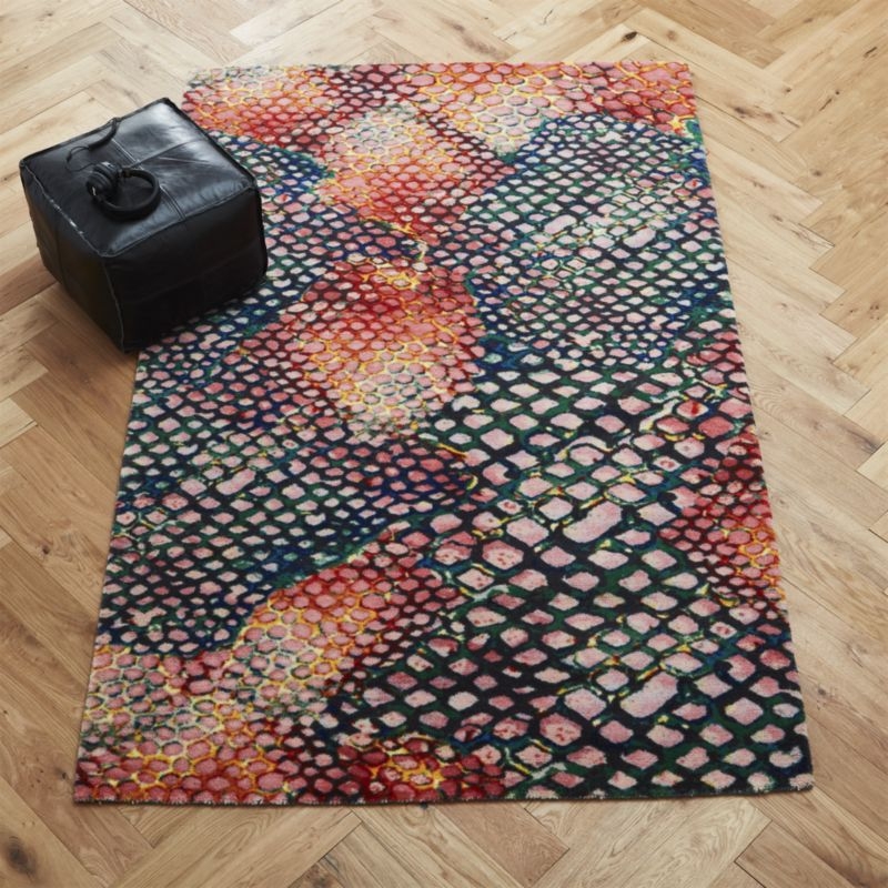 rainbow snake rug 8'x10' - Image 1