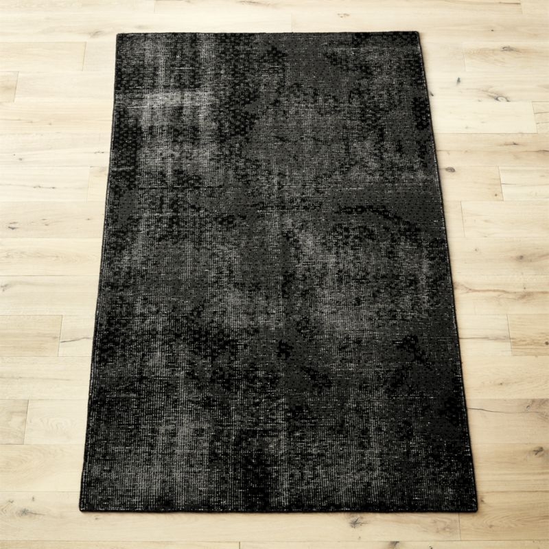 the hill-side disintegrated floral grey rug 8'x10' - Image 1