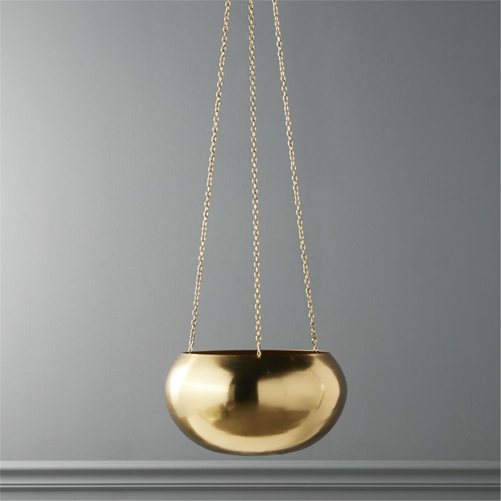raj gold hanging planter - Image 0
