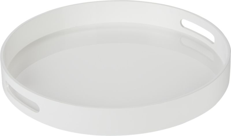 hi-gloss round white tray - Image 1