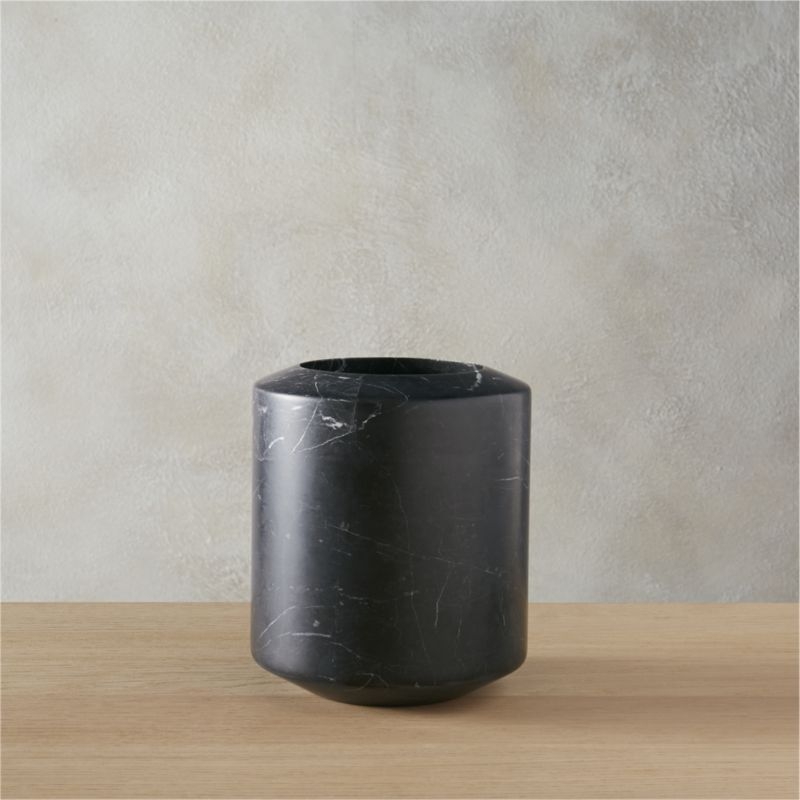black marble utensil holder - Image 1