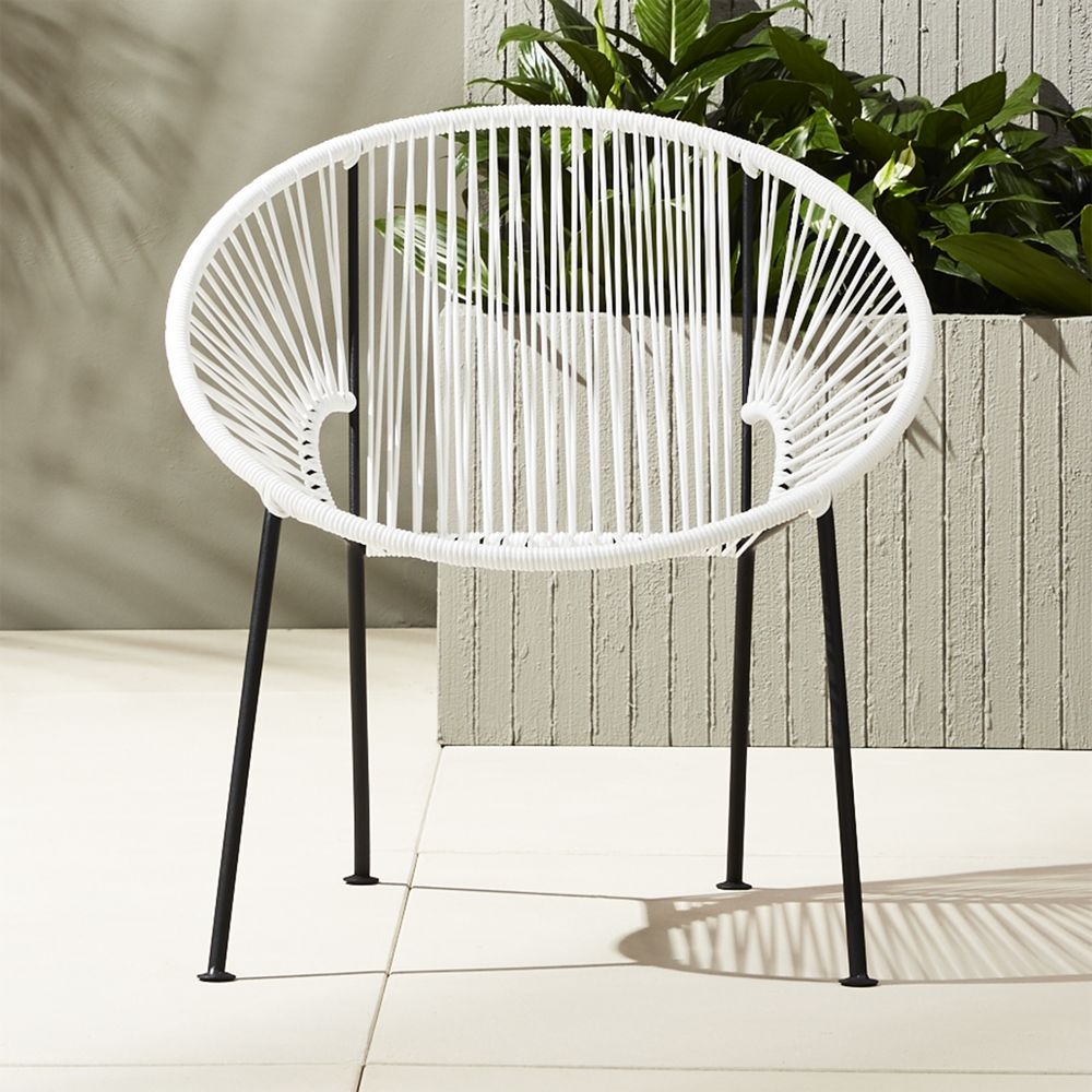 Ixtapa White Outdoor Lounge Chair - Image 0