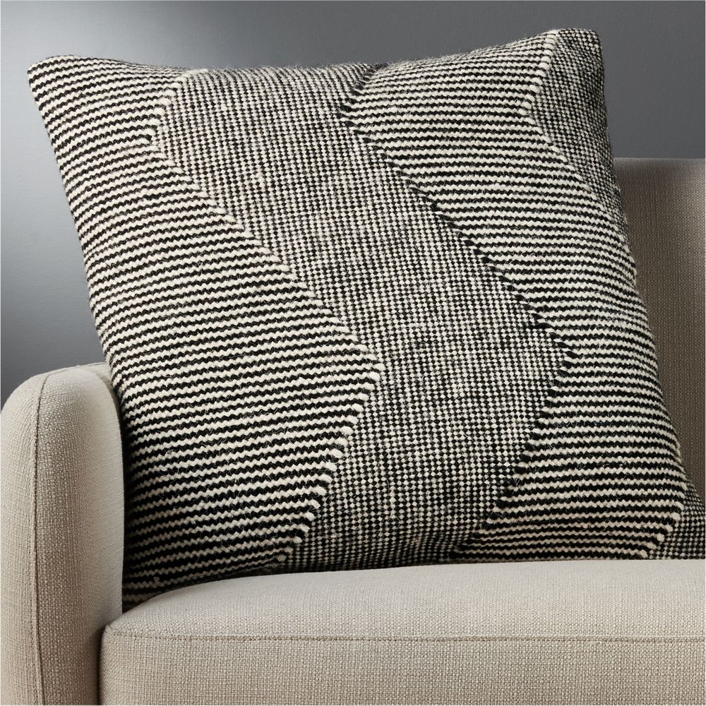 Bias Pillow, Feather-Down Insert, 23" x 23" - Image 1