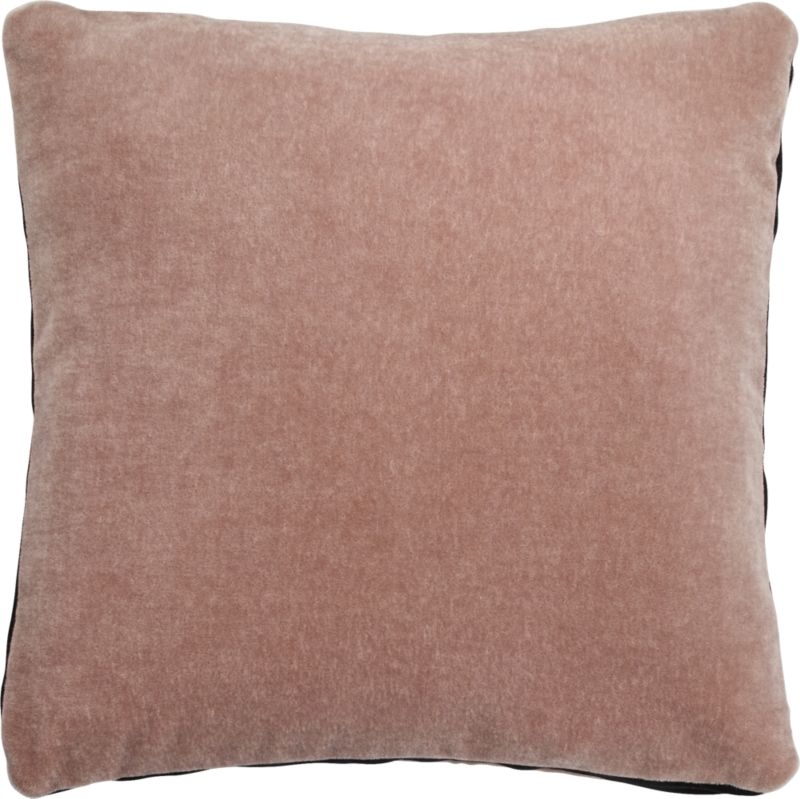 "18"" mohair pink pillow with feather-down insert" - Image 1