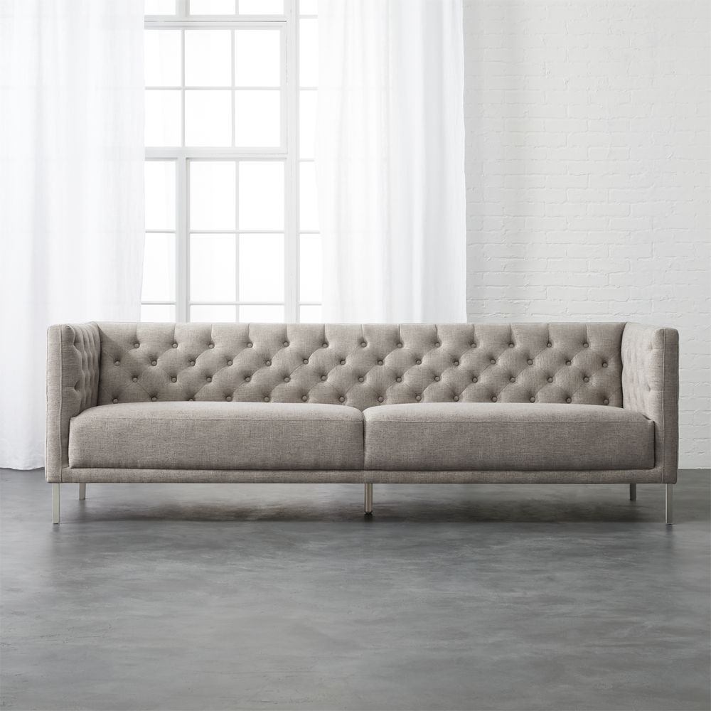 savile grey tufted sofa - Image 0