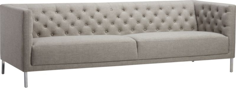 savile grey tufted sofa - Image 1