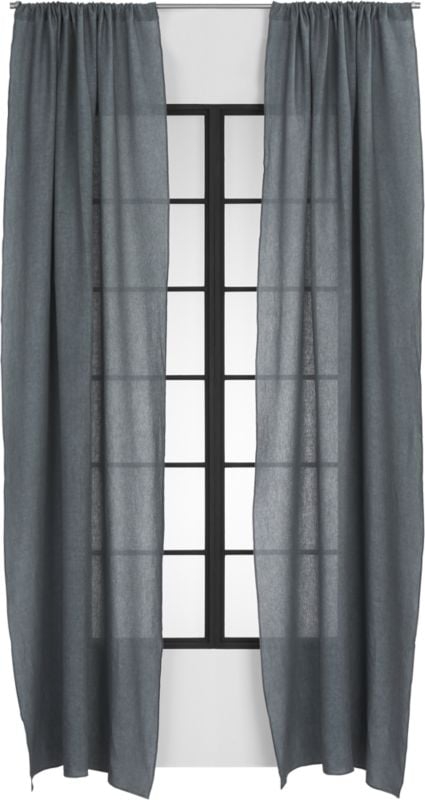 "graphite linen curtain panel 48""x84""" - Image 3
