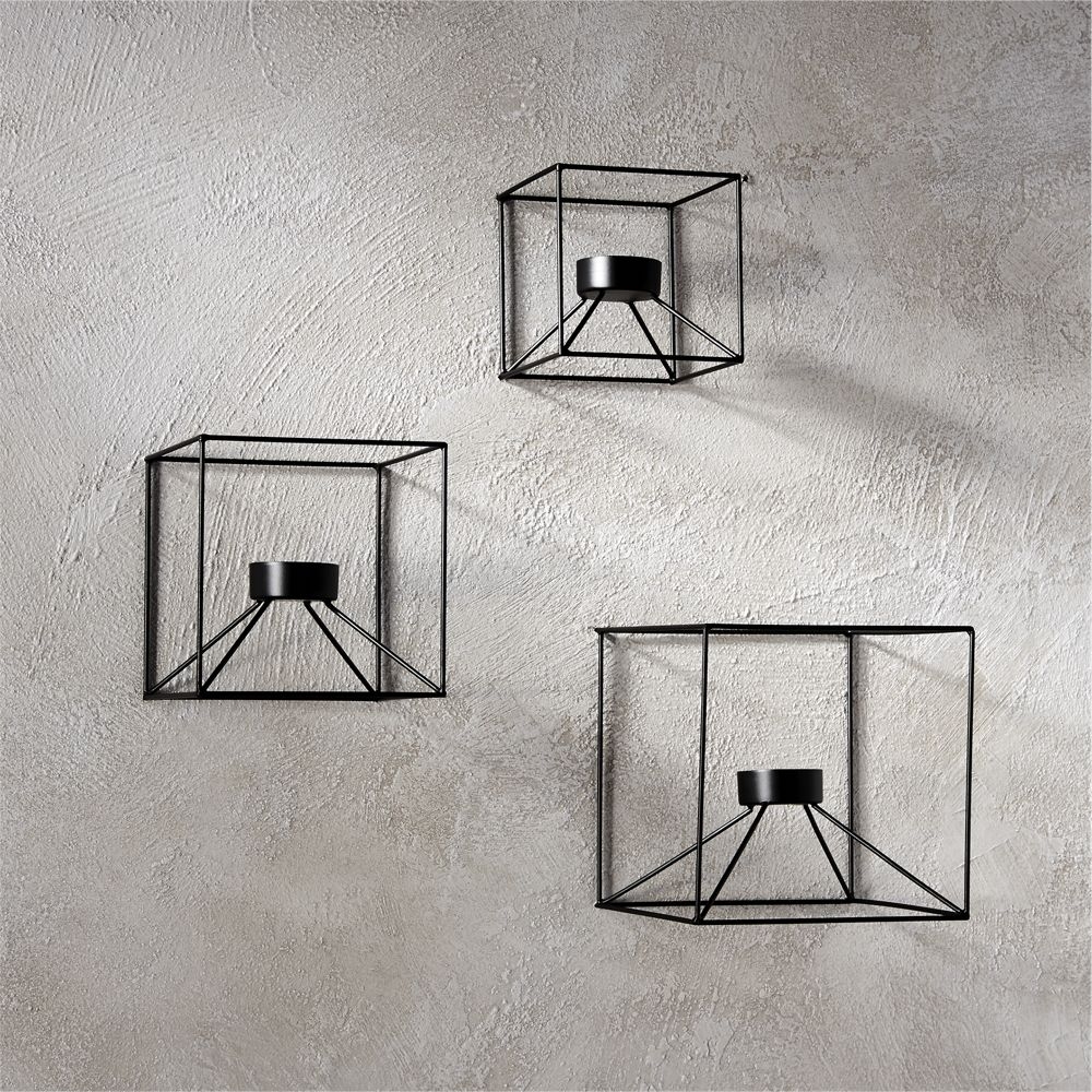 3-piece cubicle wall sconce set - Image 0