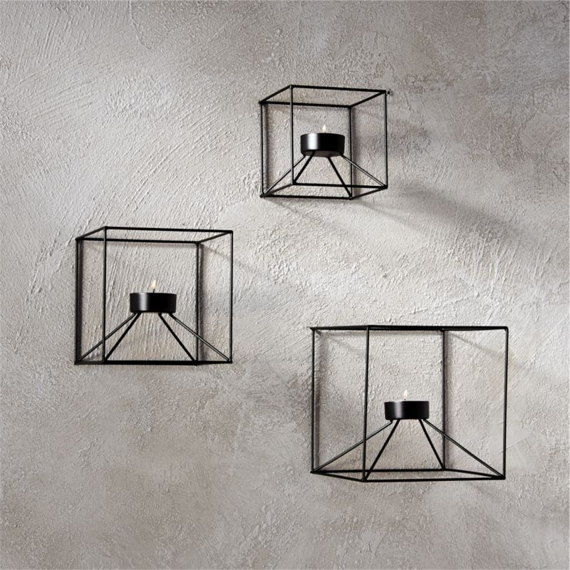 3-piece cubicle wall sconce set - Image 1