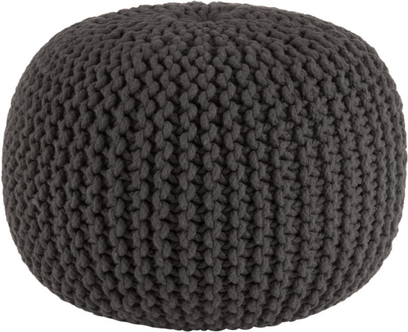 knitted graphite pouf - Image 2