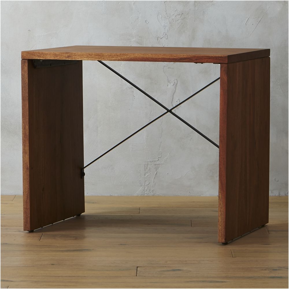 acacia wood console - Image 1