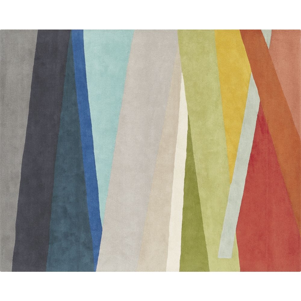 banded multicolor stripe rug 8'x10' - Image 0