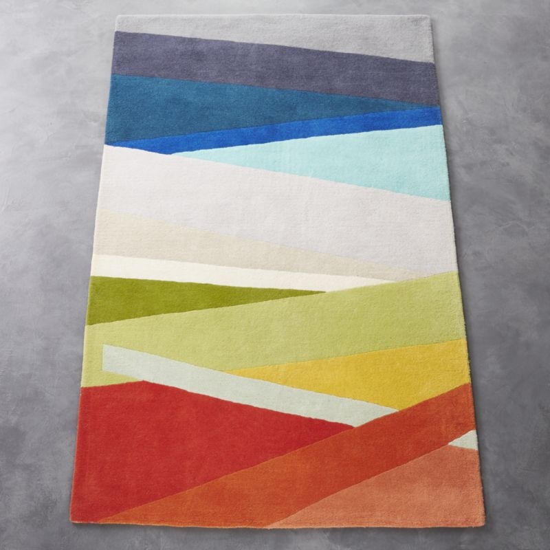 banded multicolor stripe rug 8'x10' - Image 2