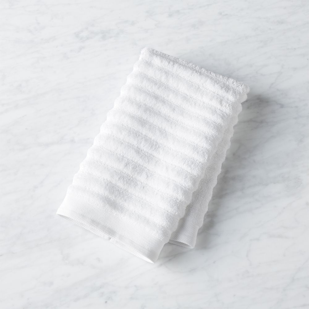 channel white cotton hand towel - Image 0