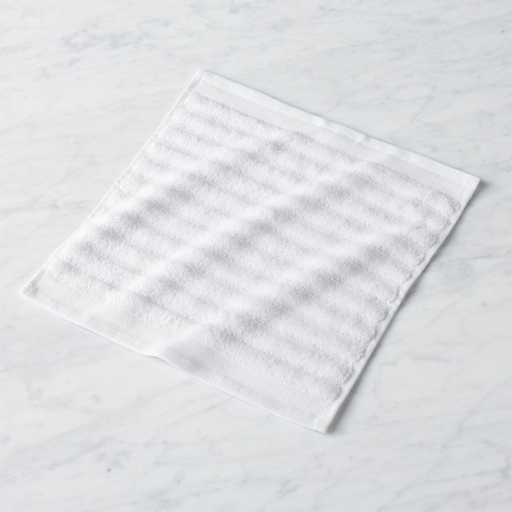 channel white cotton washcloth - Image 0