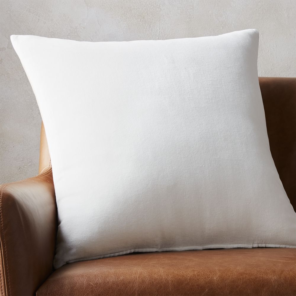 23"Leisure White Pillow with Feather-Down Insert - Image 0