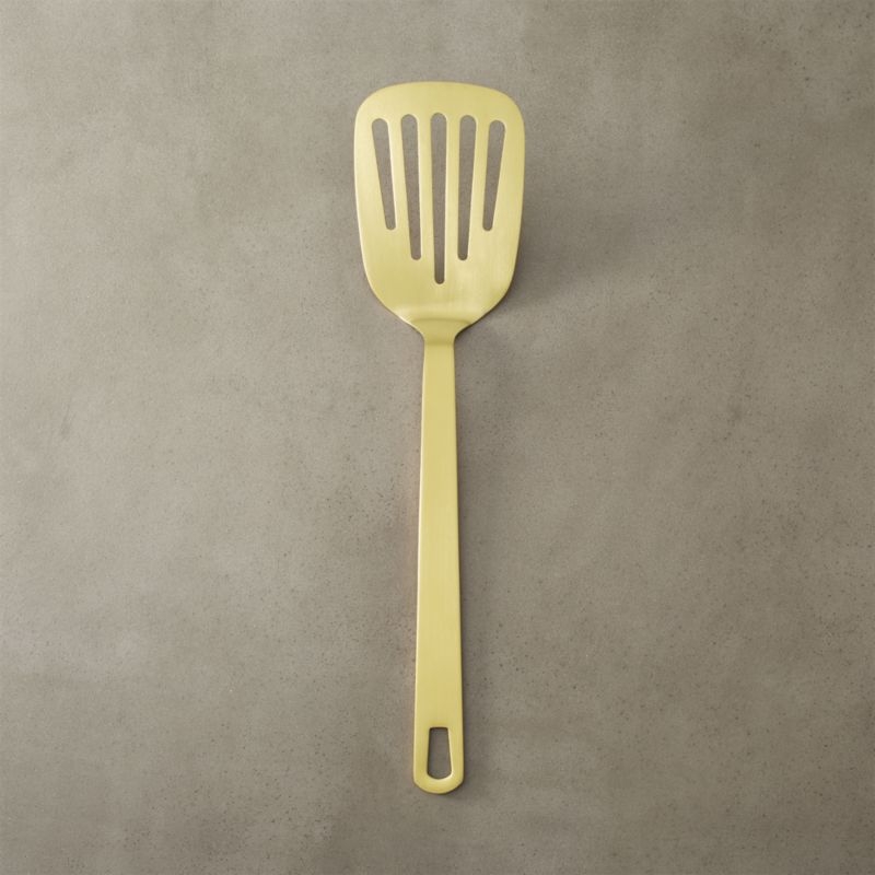 set of 3 brushed gold kitchen utensils - Image 3