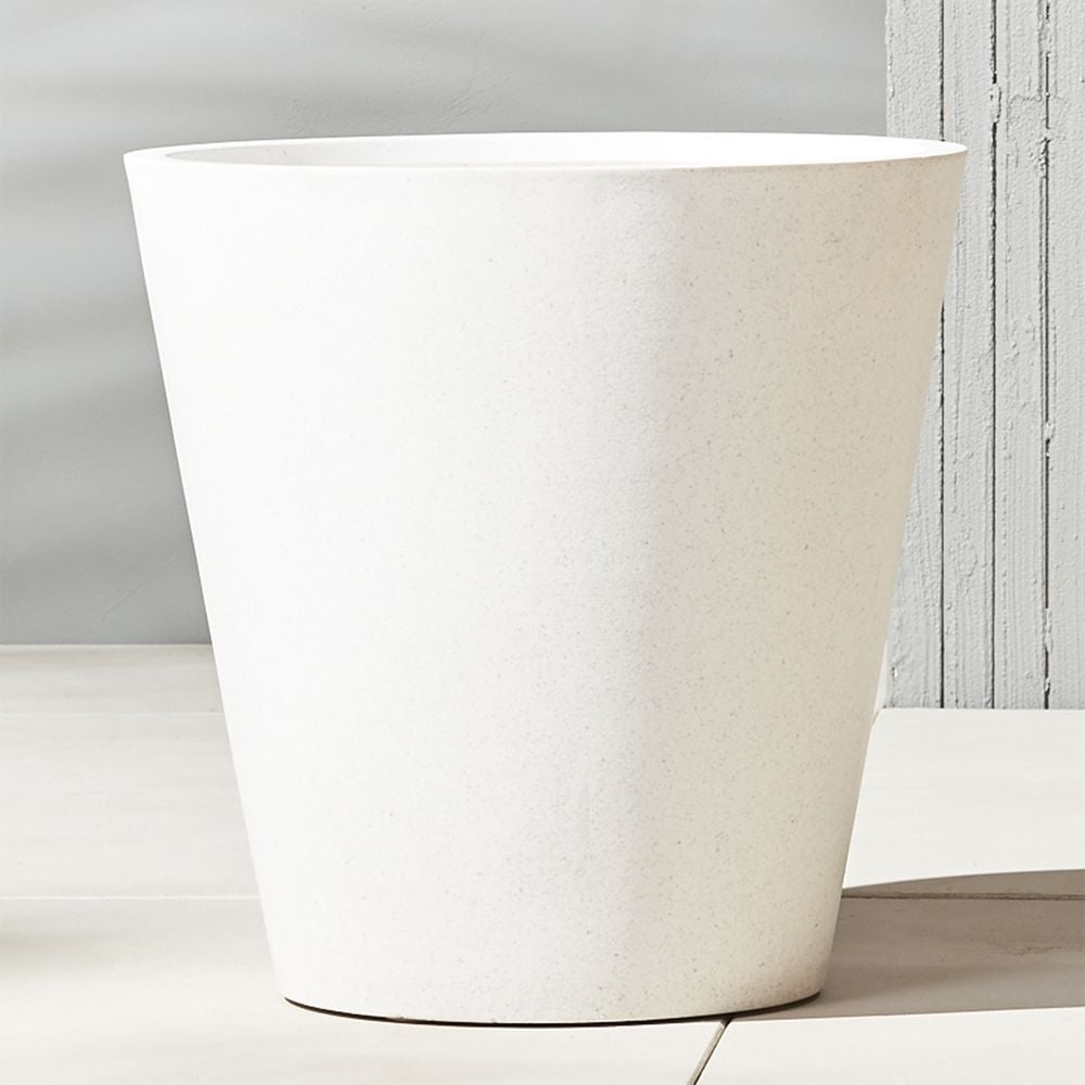 Shore White Stone Indoor/Outdoor Planter Large - Image 0
