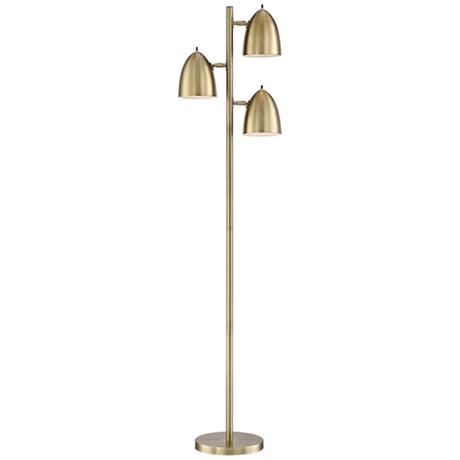 Aaron Aged Brass 3-Light Floor Lamp - Image 1