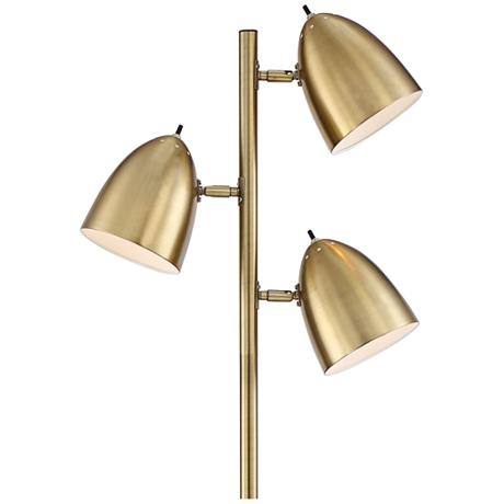 Aaron Aged Brass 3-Light Floor Lamp - Image 2