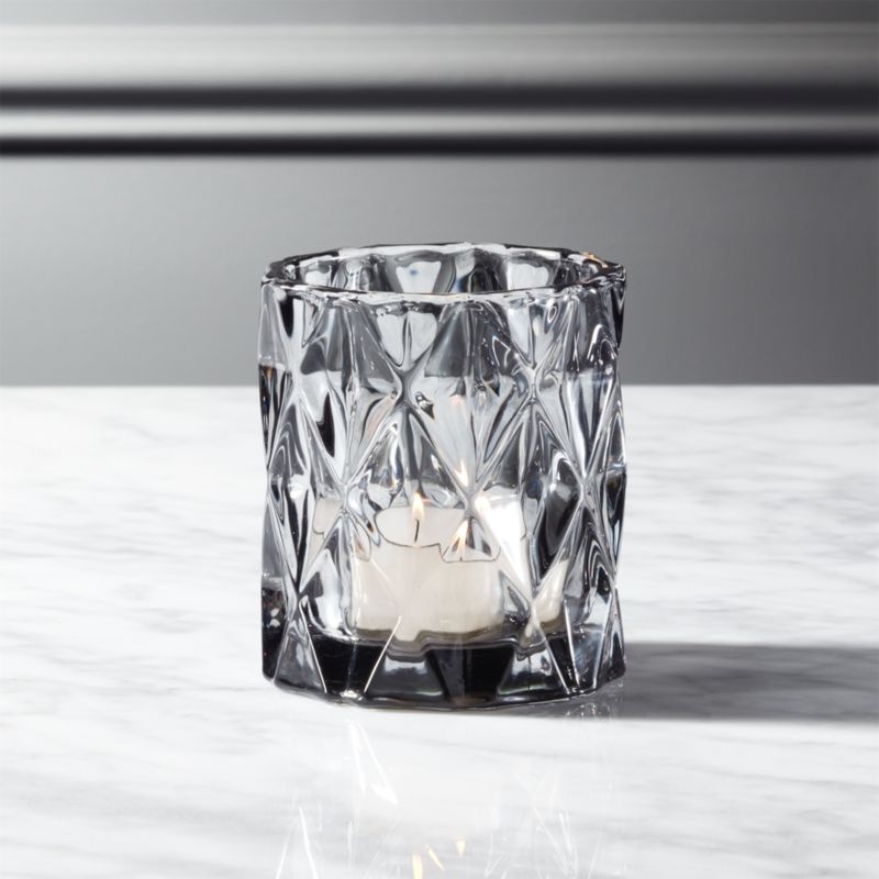 Betty Smoked Glass Tealight Candle Holder - Image 1