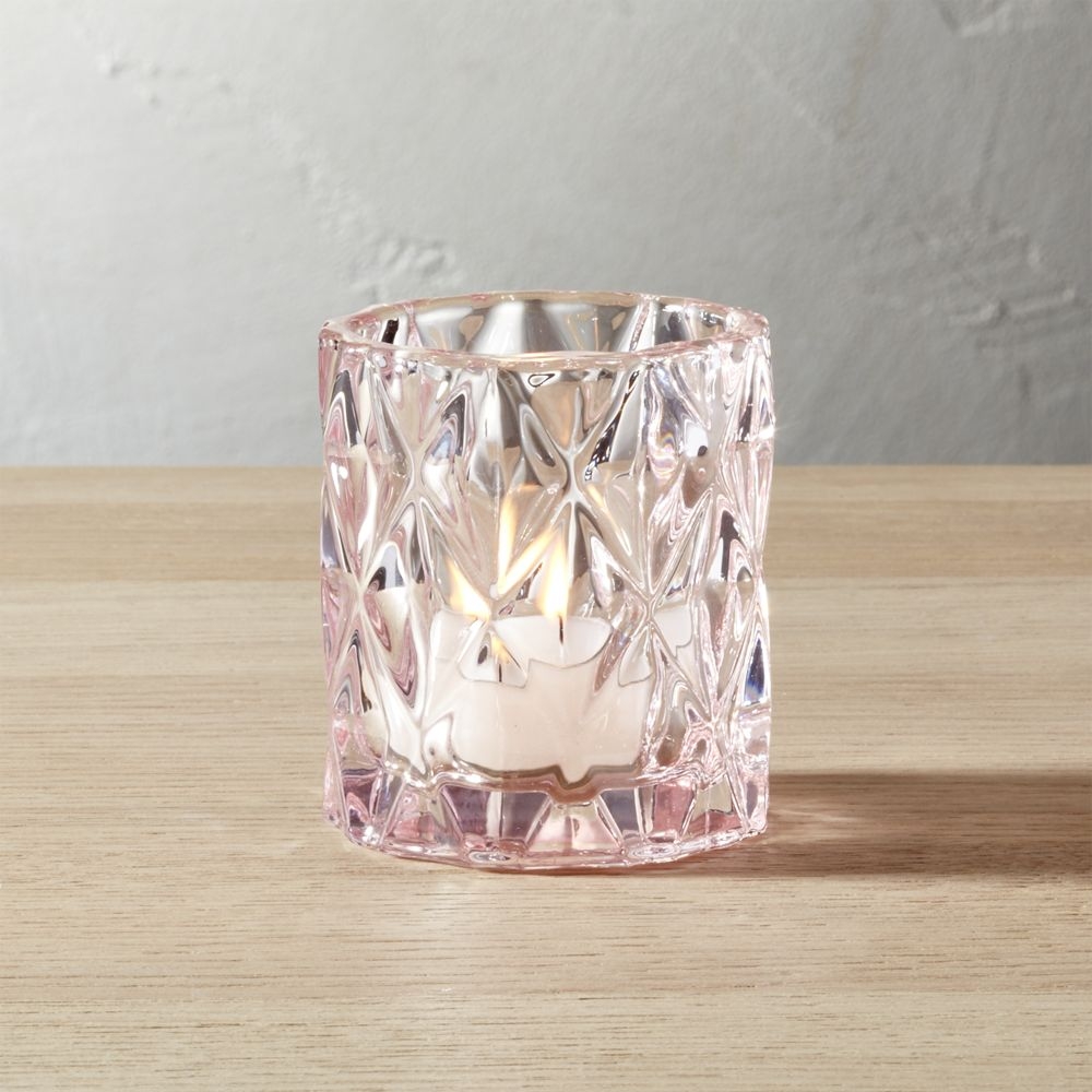 betty pink tea light candle holder, Individual - Image 0
