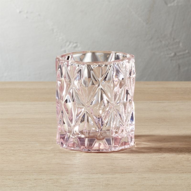 betty pink tea light candle holder, Individual - Image 1