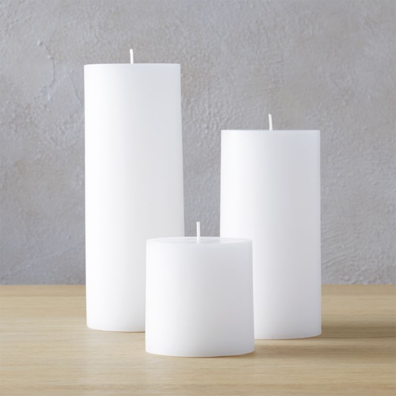 3"x6" White Pillar Candle - Image 2