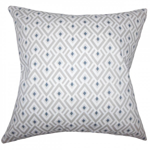 Abhinav Geometric Pillow Gray - 12" x 18" - Poly Insert - Image 0