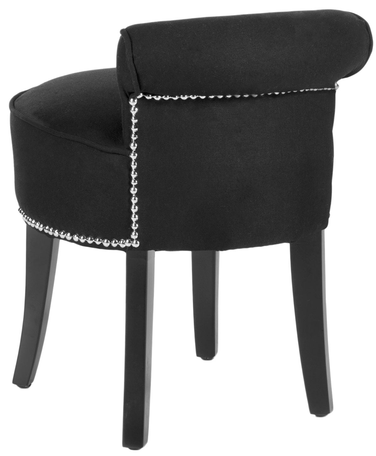 Georgia Vanity Stool - Black/Espresso - Safavieh - Image 0