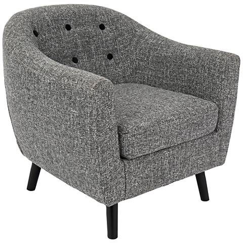 Rockwell Dark Gray Noise Fabric Accent Chair - Image 0