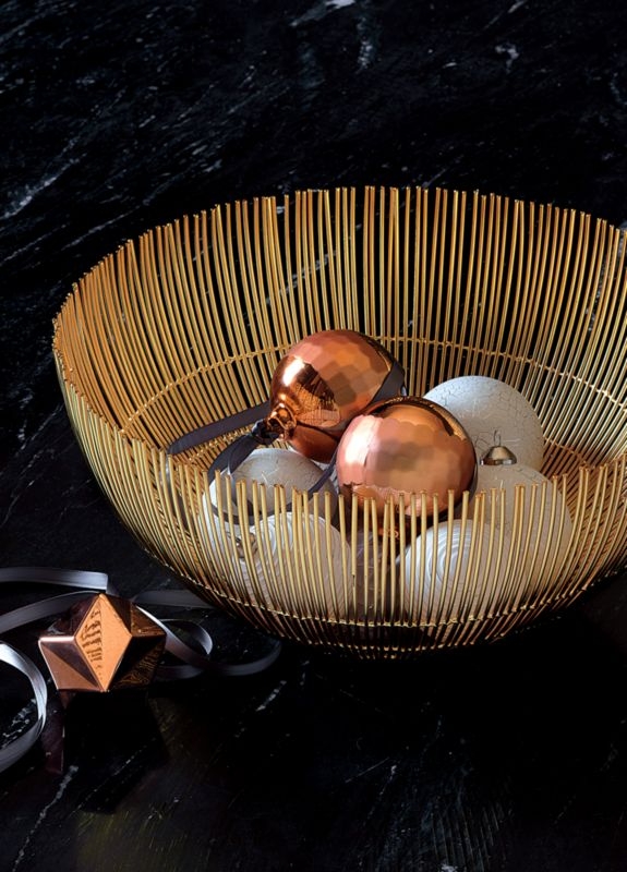 soleil large brass wire bowl - Image 4