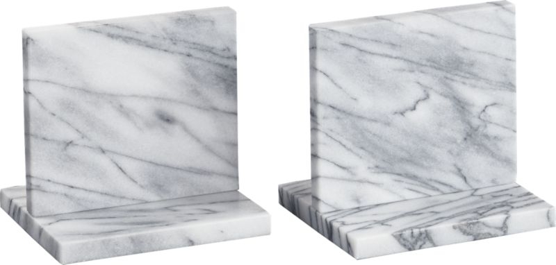 set of 2 endiron marble bookends - Image 6