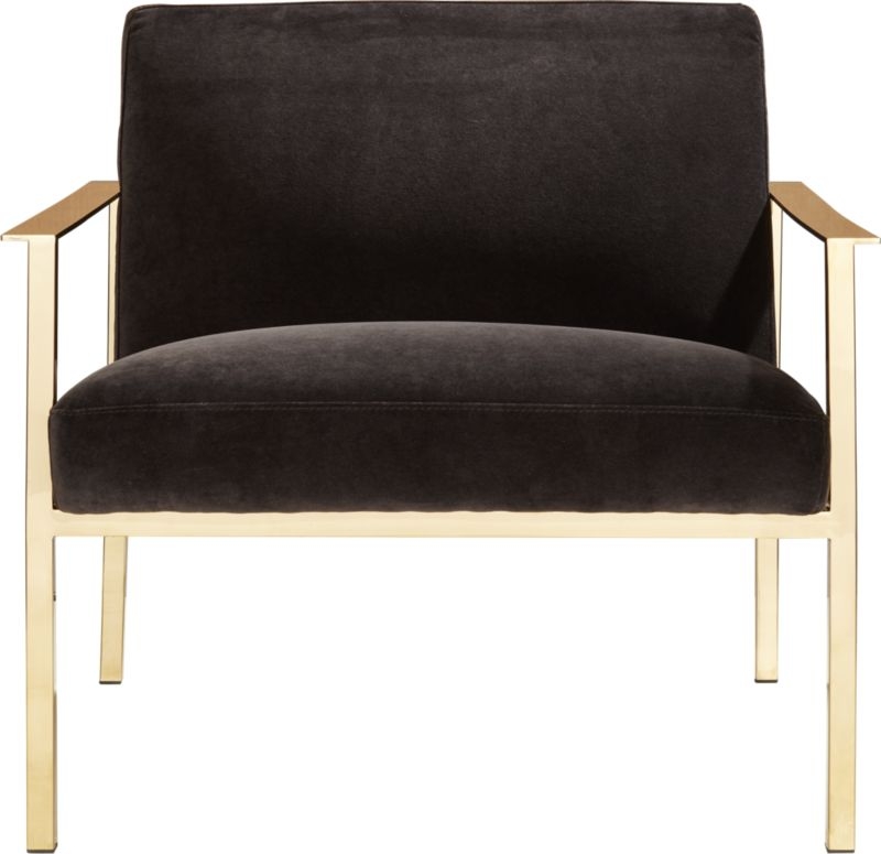Cue Carbon Black Velvet Chair - Image 4