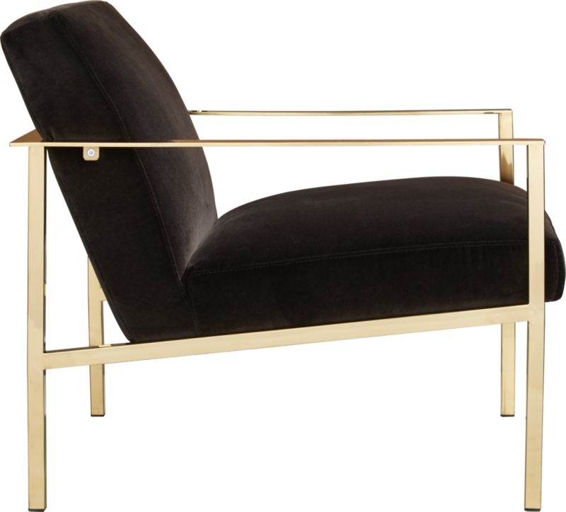 Cue Carbon Black Velvet Chair - Image 6