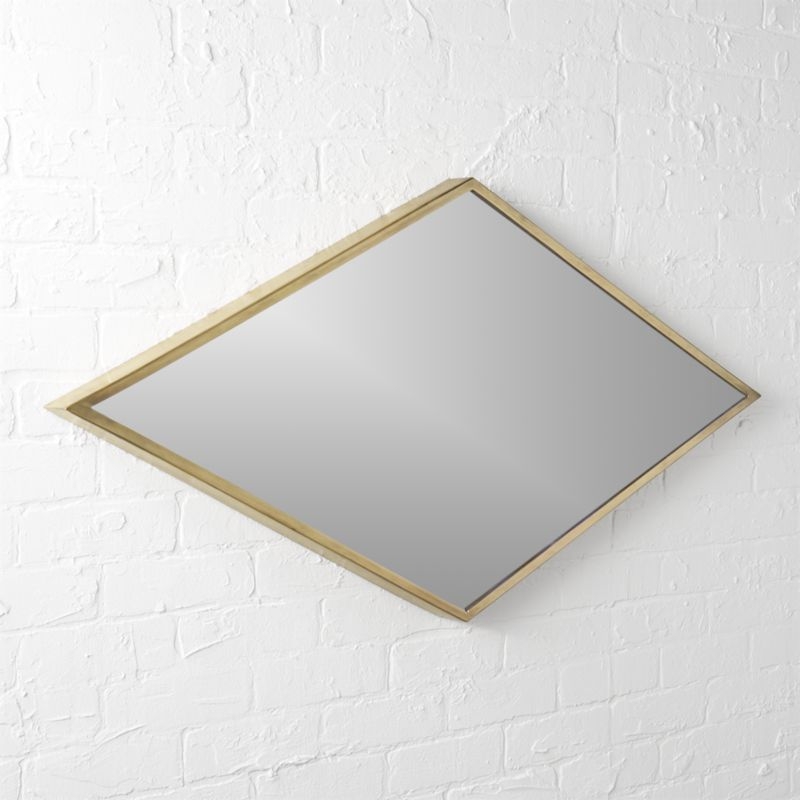 "diamond brass 21.75""x45"" wall mirror" - Image 5