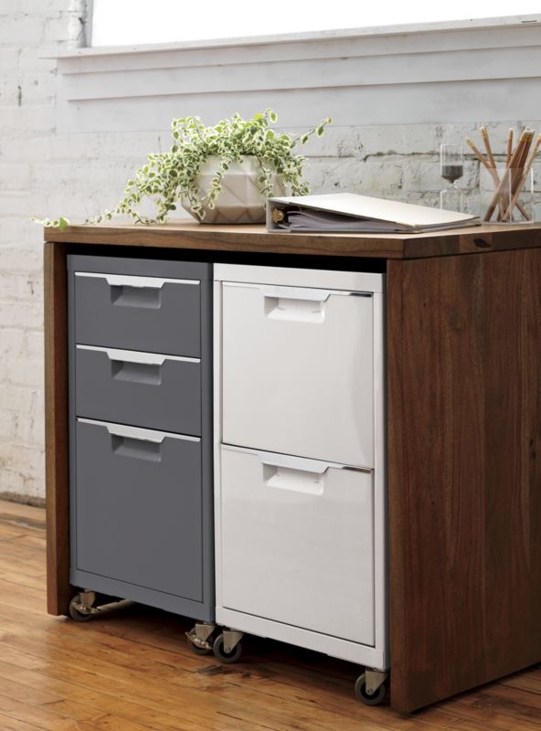 TPS white 2-drawer filing cabinet - Image 4