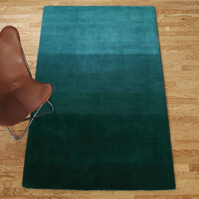 ombre teal rug 6'x9' - Image 6