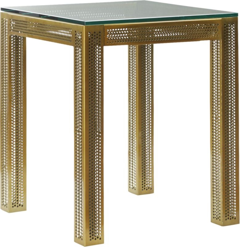 perforated glass side table - Image 2